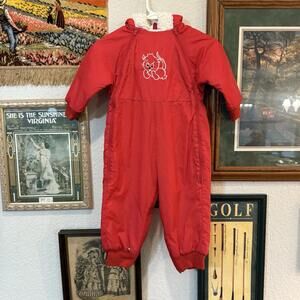 Vintage 50s/60s RARE Monthomery Ward Hoodie Unisex Snowsuit Puffer Winter 24 Mos